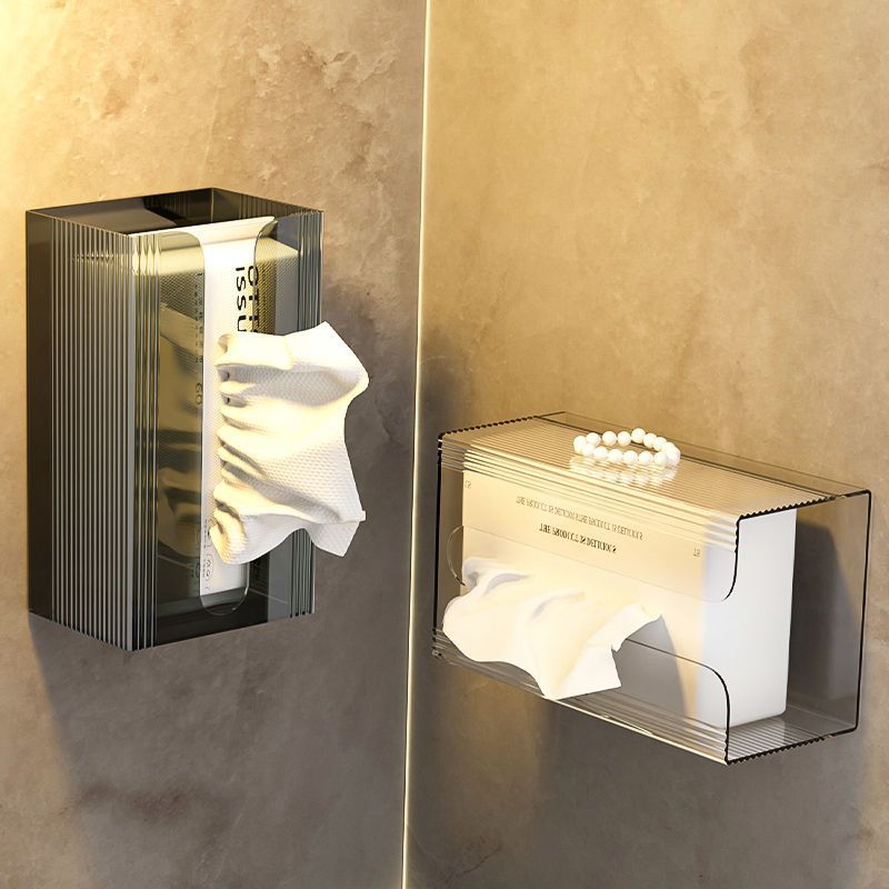 壁挂式纸巾盒收纳洗脸巾面巾抽纸盒家用卫生间厕所厨房挂墙挂壁盒