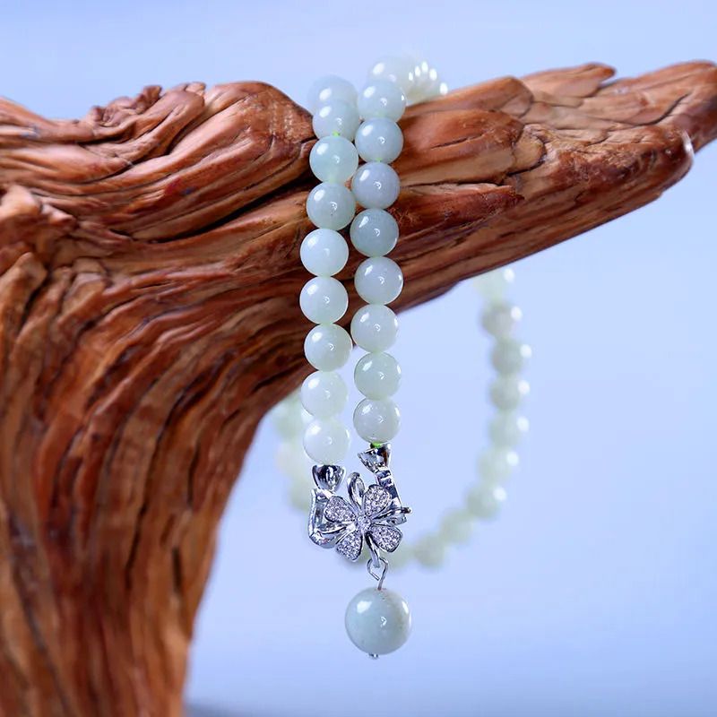 Collana da donna con perle in giada della mongolia interna_voghion.com