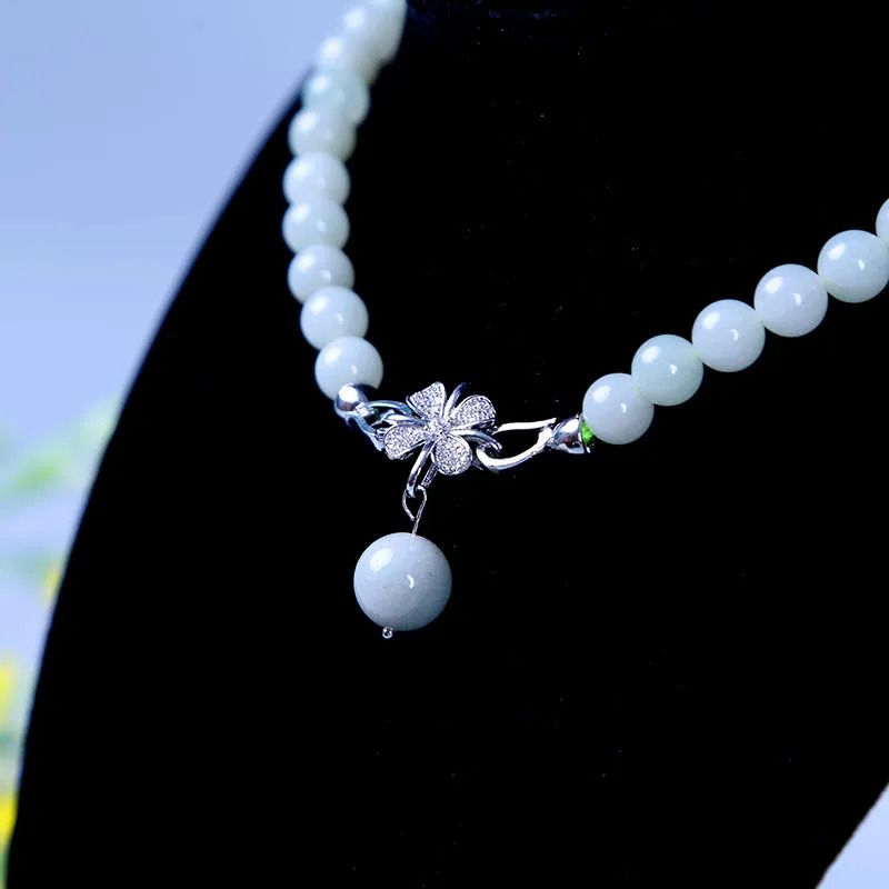 Collana da donna con perle in giada della mongolia interna_voghion.com