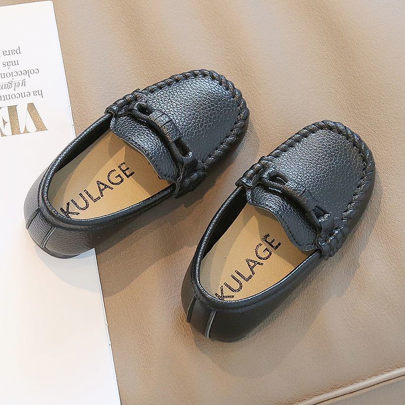 Babyschuhe Loafer Aus Leder Im Britischen Stil Mit Weicher Sohle_voghion.com