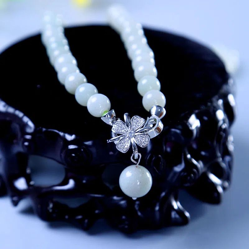 Collana da donna con perle in giada della mongolia interna_voghion.com