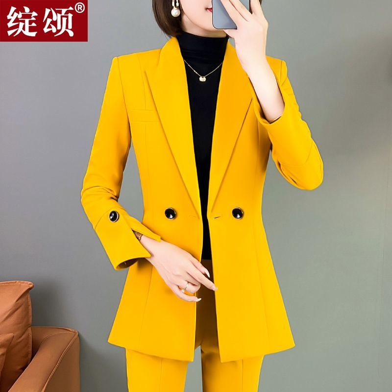 White professional suit jacket female 2022 new spring and autumn formal dress small short paragraph all-match slim high-end suit