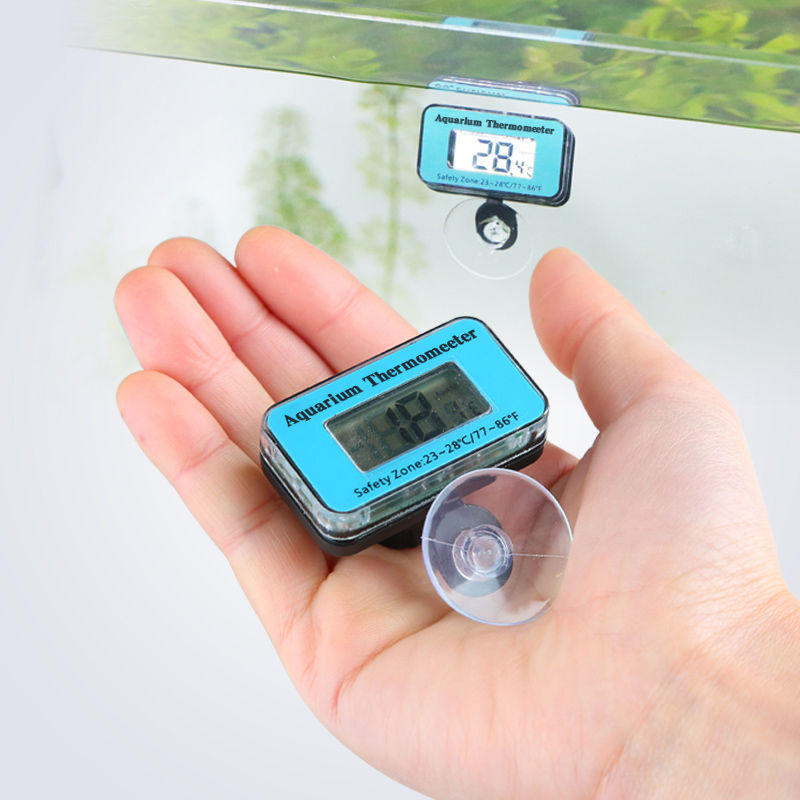 Fish tank electronic thermometer Aquarium water thermometer bath waterproof LED digital display temperature measuring instrument diving pool built-in