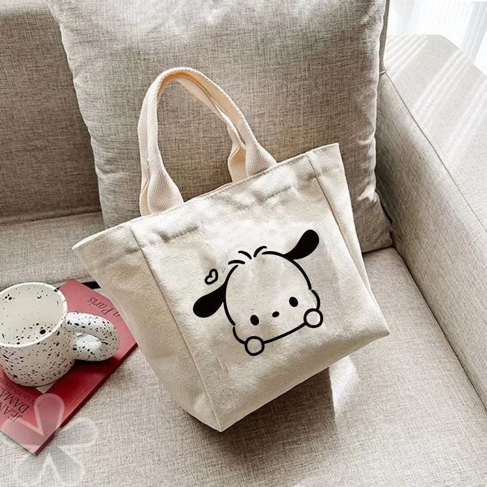 Handbag new style bag women's high-end canvas bag female student Korean version lunch bag cosmetic bag lunch box portable