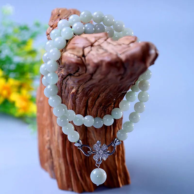 Collana da donna con perle in giada della mongolia interna_voghion.com