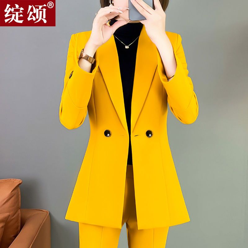 White professional suit jacket female 2022 new spring and autumn formal dress small short paragraph all-match slim high-end suit