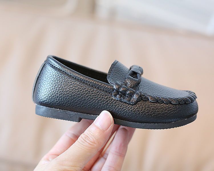 Babyschuhe Loafer Aus Leder Im Britischen Stil Mit Weicher Sohle_voghion.com