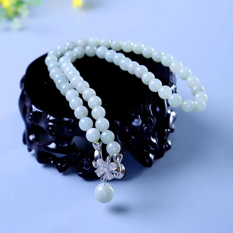 Collana da donna con perle in giada della mongolia interna_voghion.com