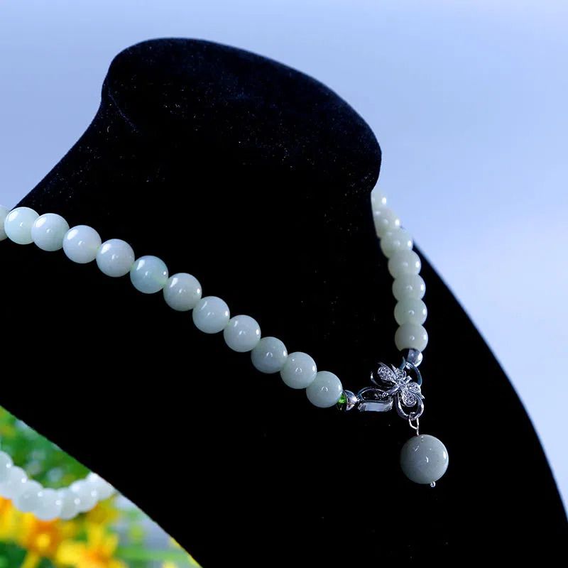 Collana da donna con perle in giada della mongolia interna_voghion.com
