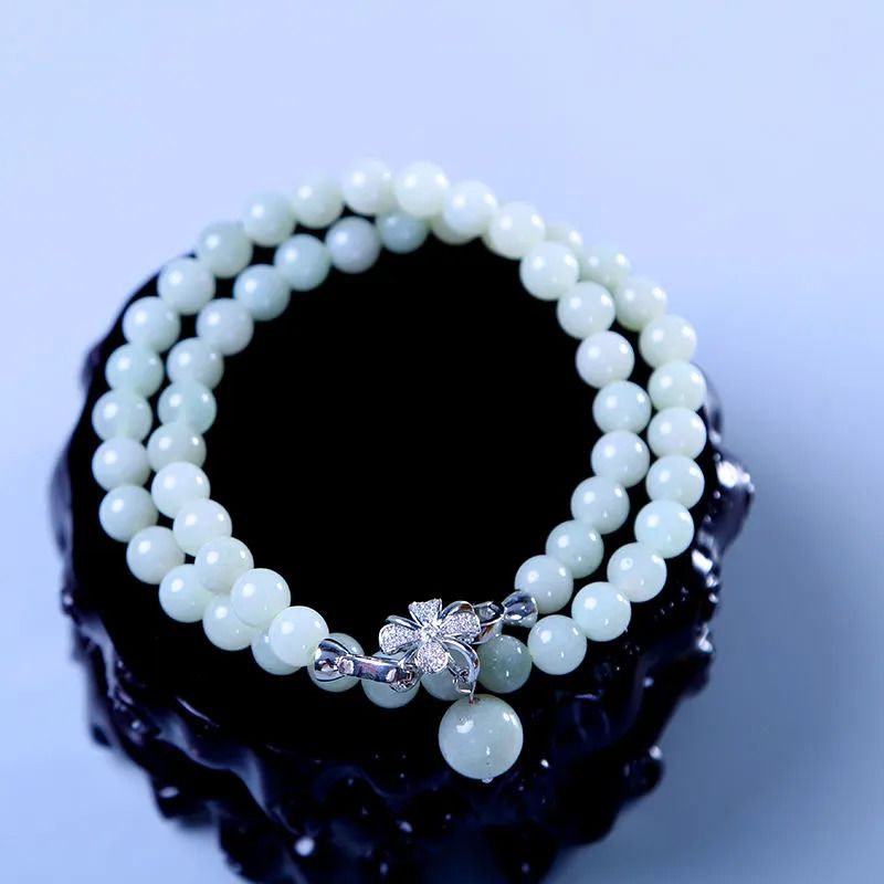 Collana da donna con perle in giada della mongolia interna_voghion.com