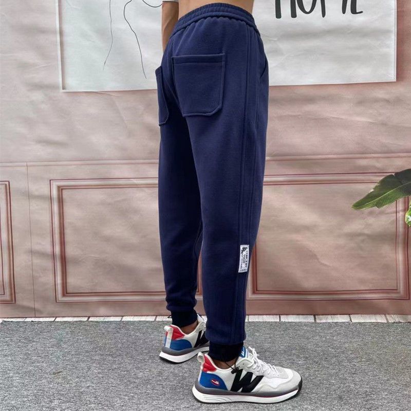 Spring and summer  new stretch casual pants men's sports pants large size slim fashion versatile long pants with leggings