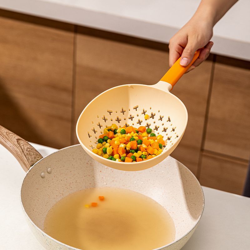 捞面条漏勺家用勺厨房长柄一体成型饺子馄饨耐高温沥水捞勺食品级