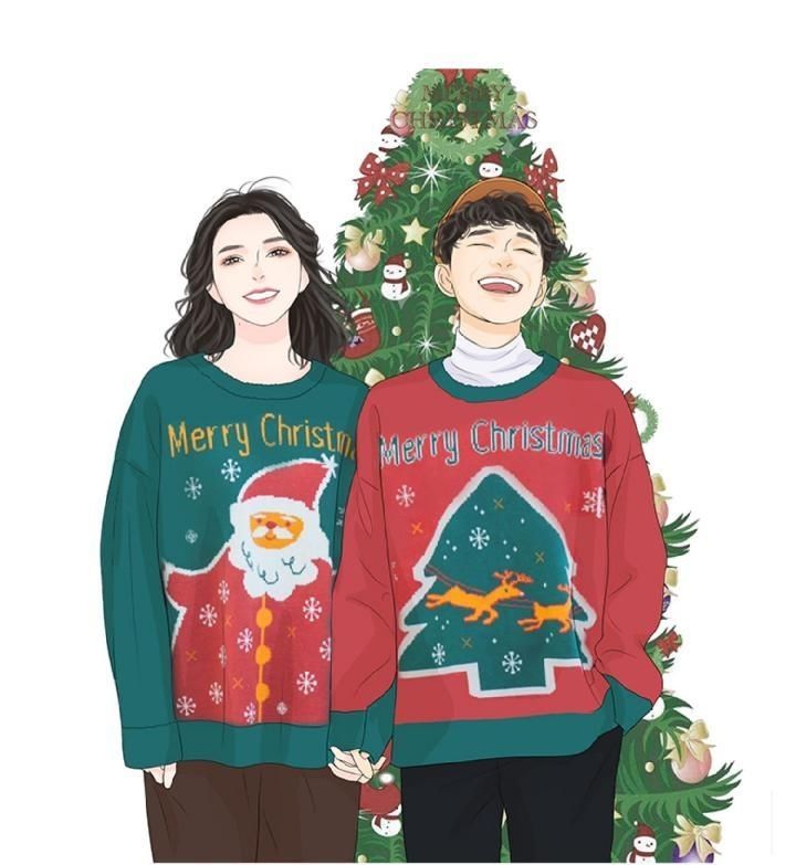 Weihnachtspullover Für Damen Und Herren Couple Pullover Herbst_voghion.com