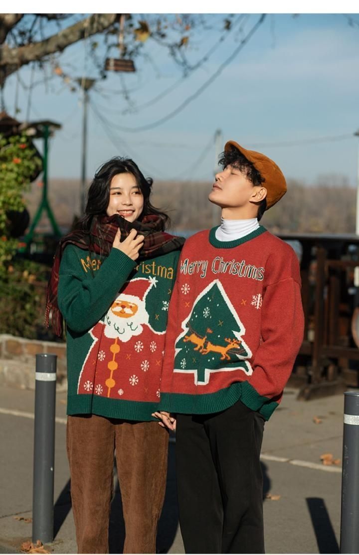 Weihnachtspullover Für Damen Und Herren Couple Pullover Herbst_voghion.com
