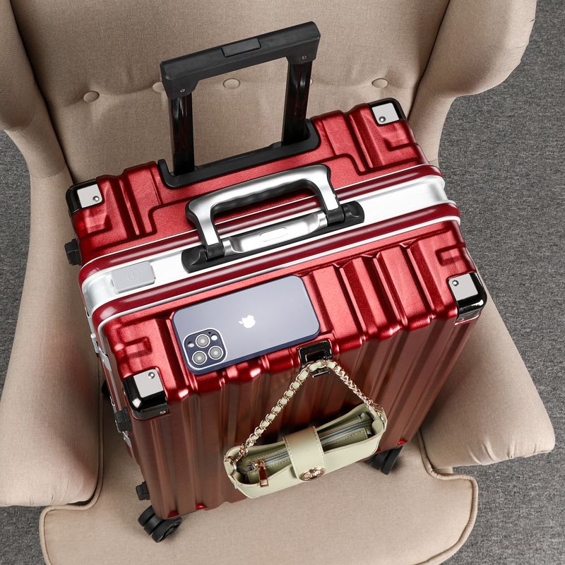 可坐人超大容量韩版铝框行李箱男女万向轮拉杆箱密码旅行箱皮箱子