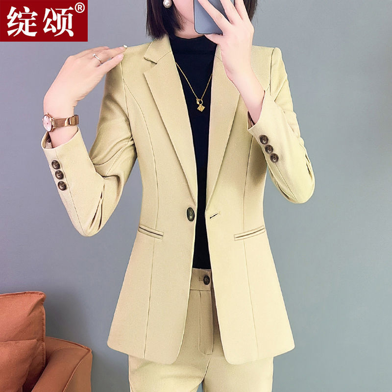 Gray Small Suit Women's Jacket  Spring New Professional Wear Korean Style Suit Suit Workwear Formal Suit