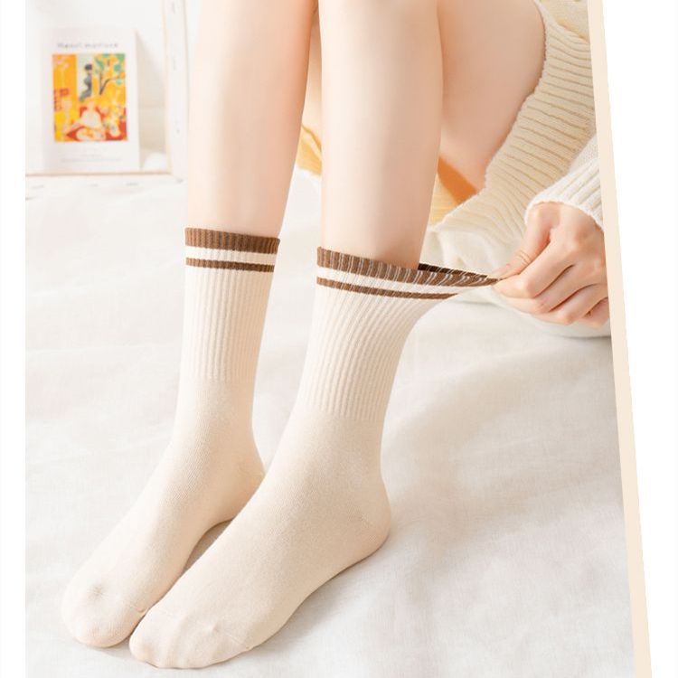 顶瓜瓜袜子女中筒优质长绒棉袜秋冬堆堆袜防臭透气时尚百搭运动袜