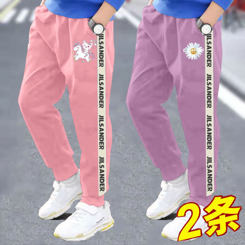 夏季女童新款純棉童褲透氣舒適防蚊褲九分褲兒童時髦休閒運動褲潮
