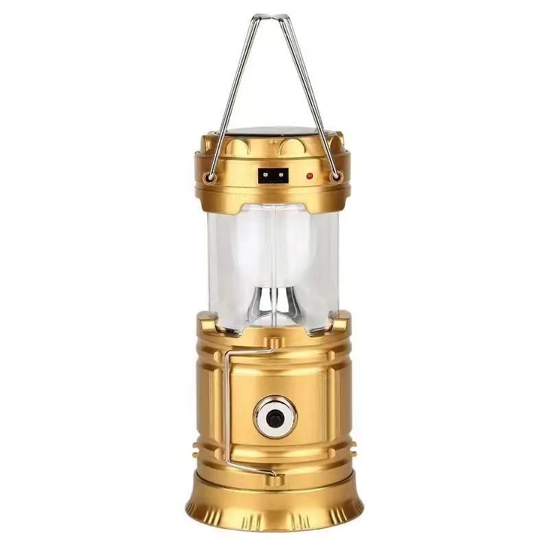 Solar rechargeable lamp outdoor camping tent lamp power outage emergency lighting handheld lamp night market street lamp