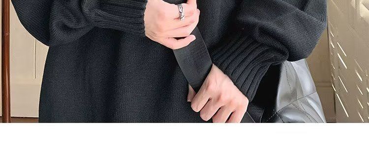 Men's High Neck Sweater Solid Colour Winter Pullover For Men_voghion.com
