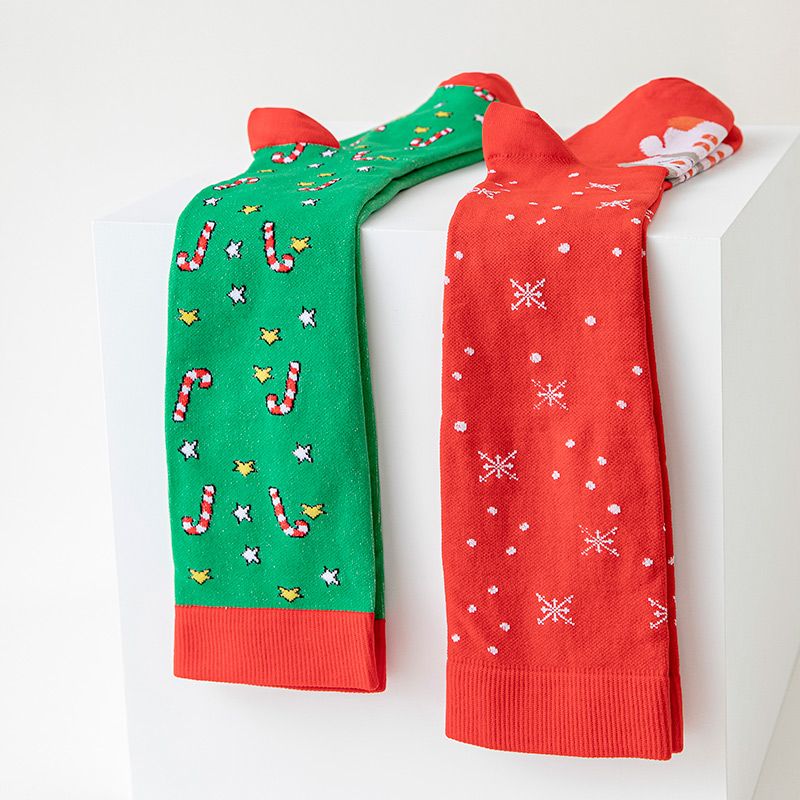 Chaussettes de style Noël et chaussettes chaudes en laine, chaudes et confortables, refusez le froid de l'hiver, profitez de votre Noël_voghion.com