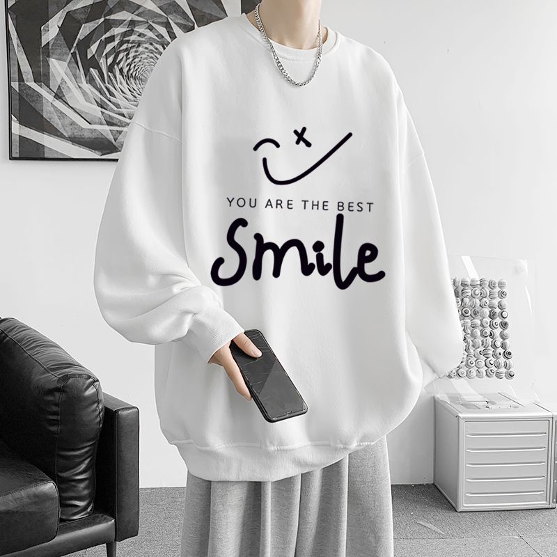 Großer, lockerer Kapuzenpullover für Herren, Winter, plus Fleece-Verdickung, lockeres Trend-Basisshirt mit langärmeligem T-Shirt_voghion.com