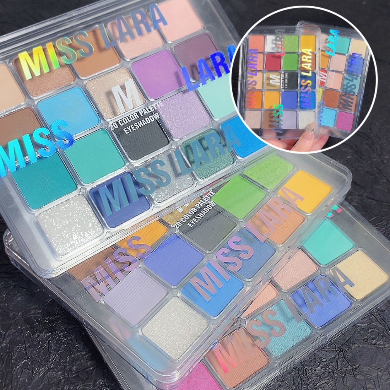 Miss lara20色眼影盤 啞光細閃易上色好推開多種搭配多色可選平價