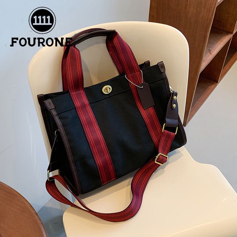 FOUR ONE Fashion Women's 2023 New Canvas Niche Handheld Classroom Commuter Tote Cloth Crossbody Bag_voghion.com