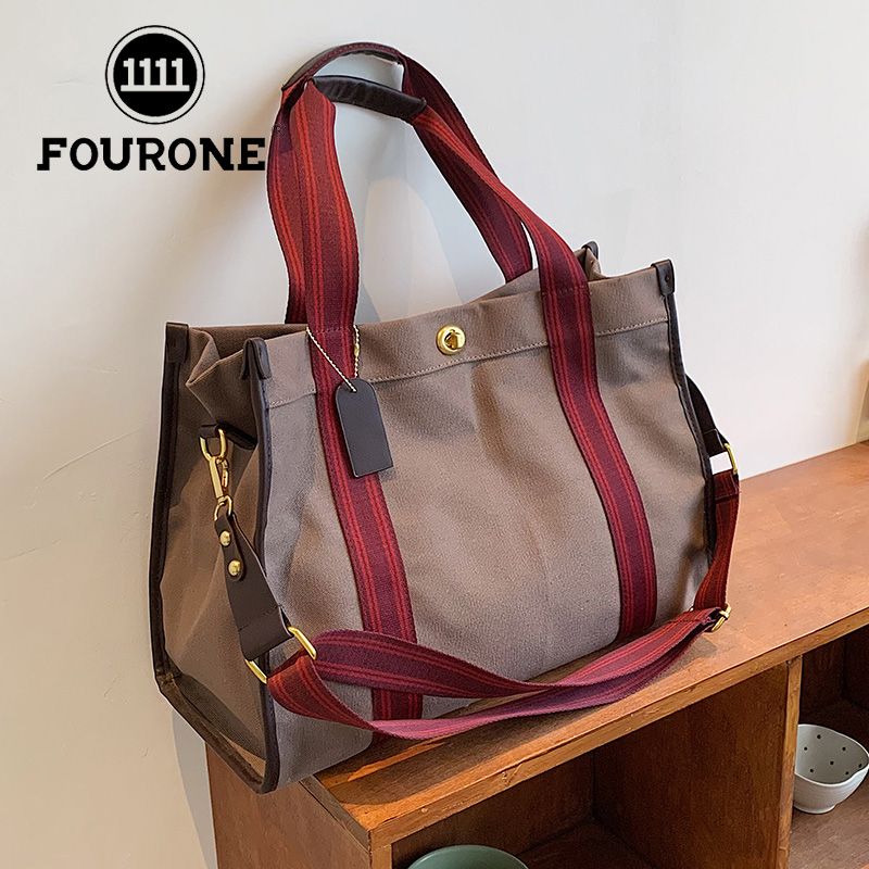 FOUR ONE Fashion Women's 2023 New Canvas Niche Handheld Classroom Commuter Tote Cloth Crossbody Bag_voghion.com