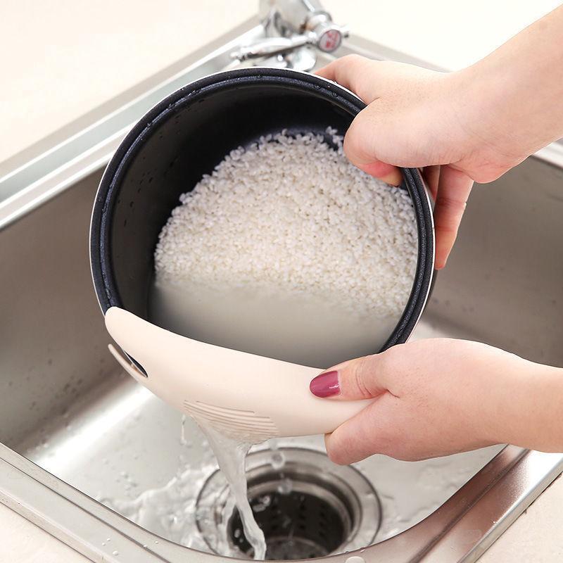 家用创意淘米器淘米洗米不伤手多功能洗米淘米沥水勺子厨房小工具