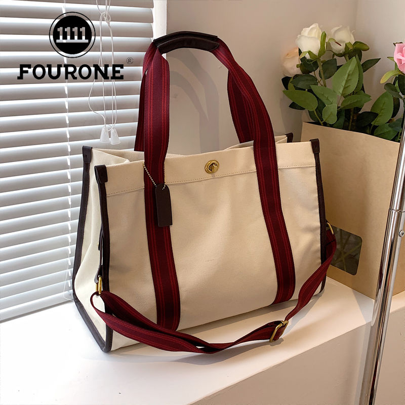 FOUR ONE Fashion Women's 2023 New Canvas Niche Handheld Classroom Commuter Tote Cloth Crossbody Bag_voghion.com