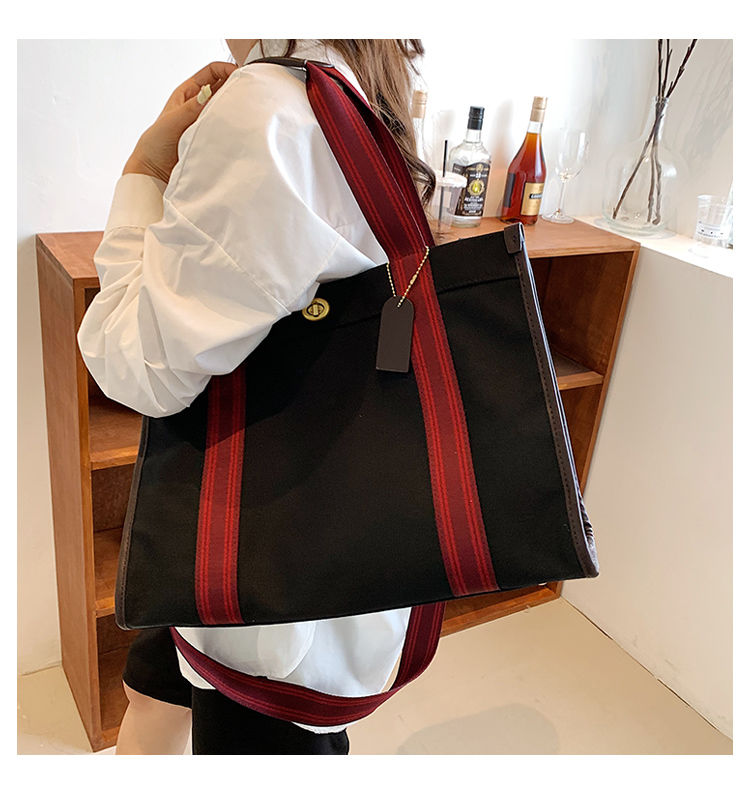 FOUR ONE Fashion Women's 2023 New Canvas Niche Handheld Classroom Commuter Tote Cloth Crossbody Bag_voghion.com