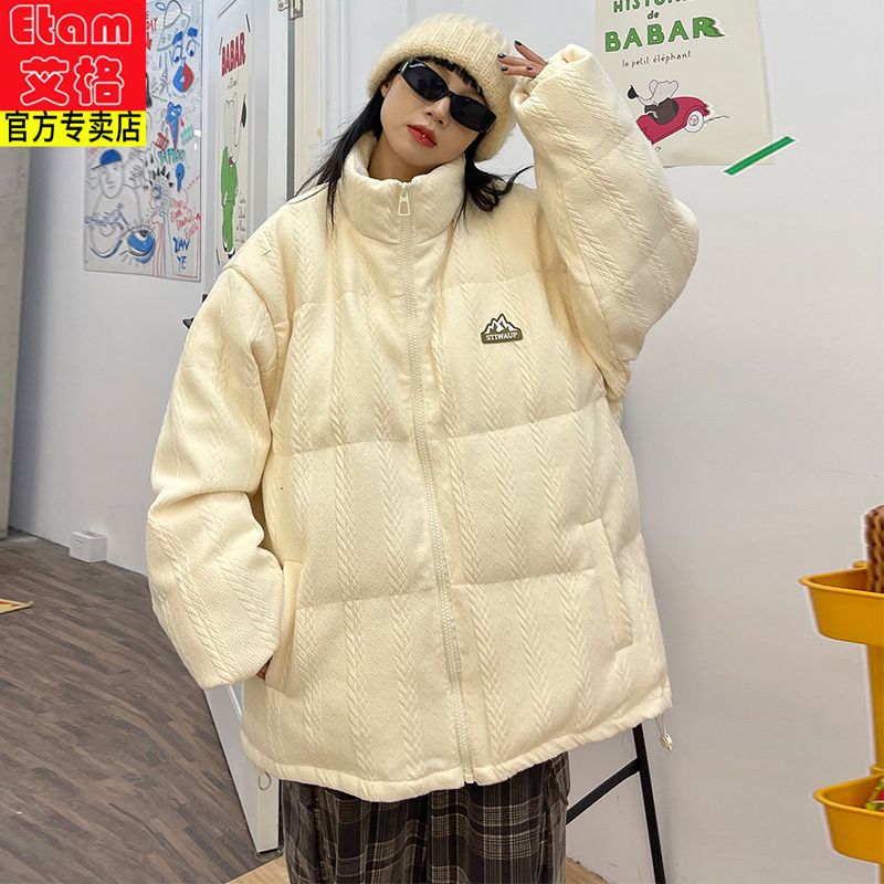 Iger winter new design sense down bread cotton clothing women's warm large size cotton jacket thickened oversize cotton jacket