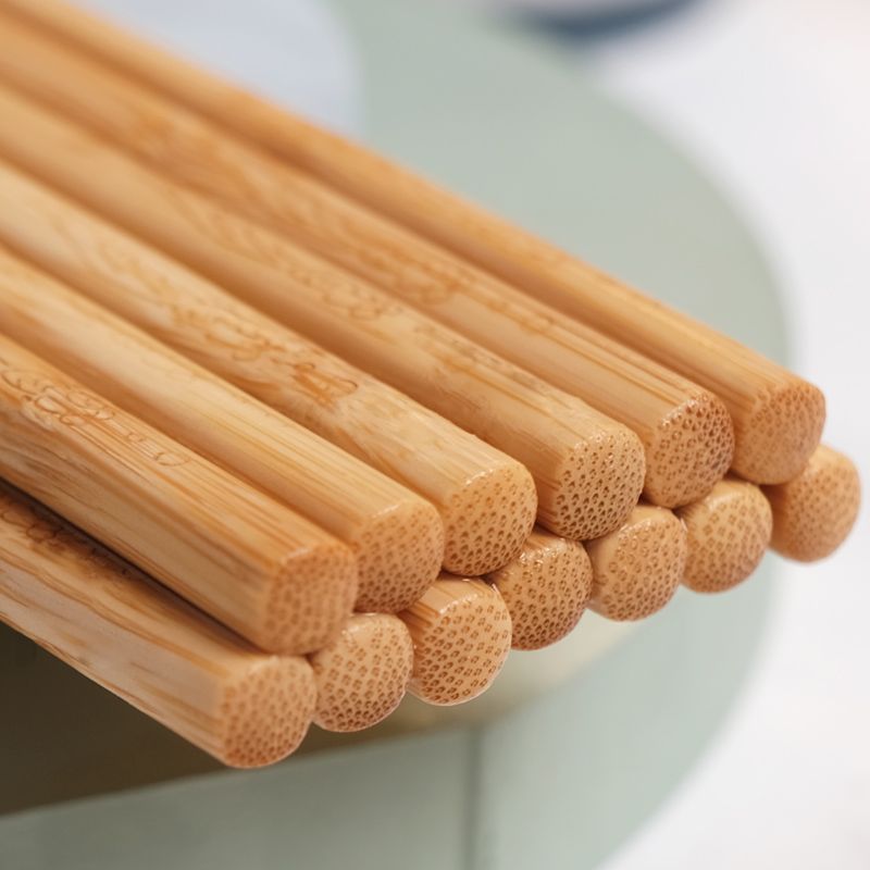 无漆无蜡家用竹筷子防霉碳化防滑中式餐具家庭新款家用筷