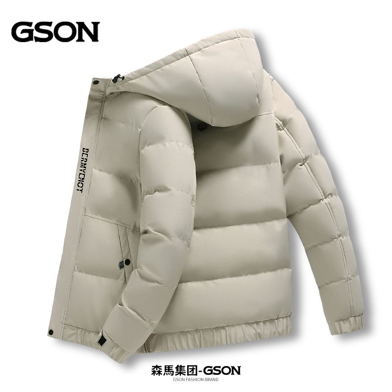 GSON棉服冬季新款棉衣韩版潮流宽松百搭加厚连帽外套