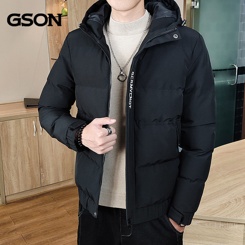 GSON棉服冬季新款棉衣韩版潮流宽松百搭加厚连帽外套