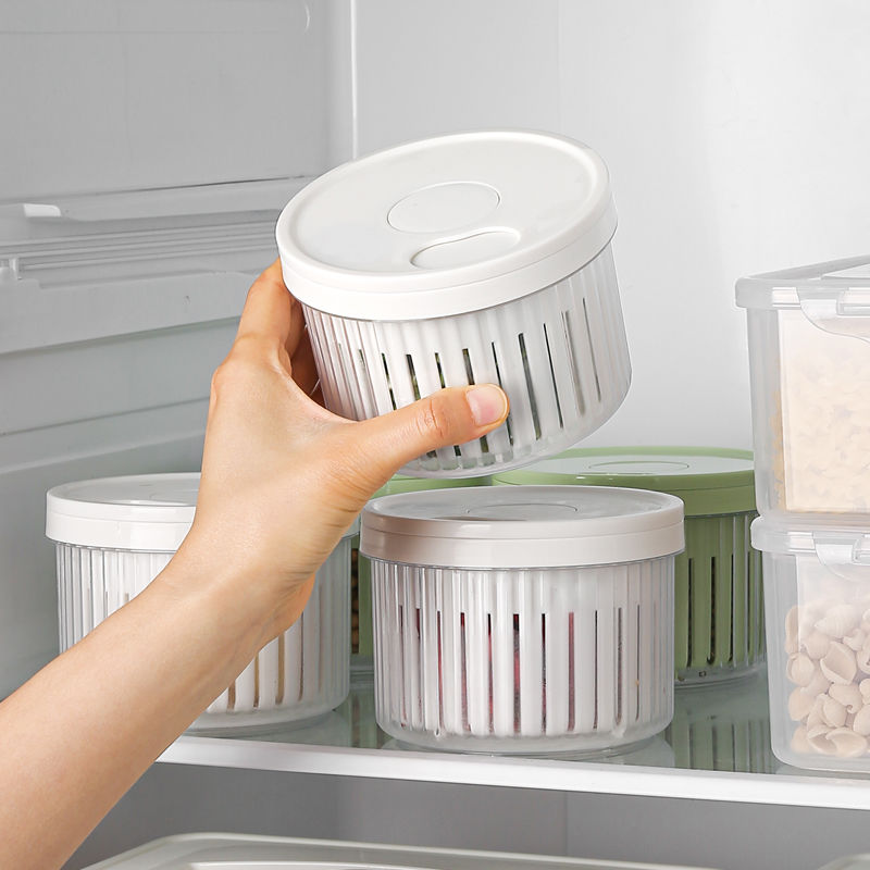 厨房葱姜蒜收纳盒冷冻葱花保鲜盒食品级备菜盒沥水冰箱密封盒冰冻