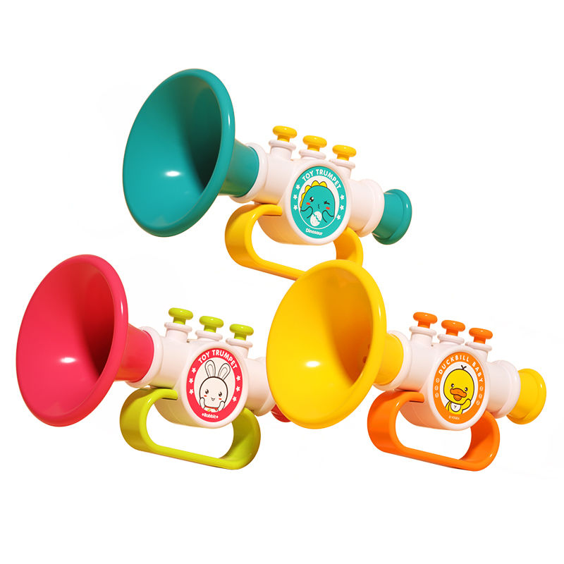 黄小鸭小喇叭儿童玩具吹吹乐婴儿可吹的迷你口琴宝宝喇叭口哨乐器