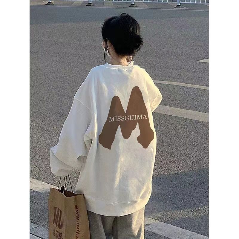 2022秋冬加絨厚衛衣女學生寬鬆ins韓版潮牌oversize外套長袖上衣