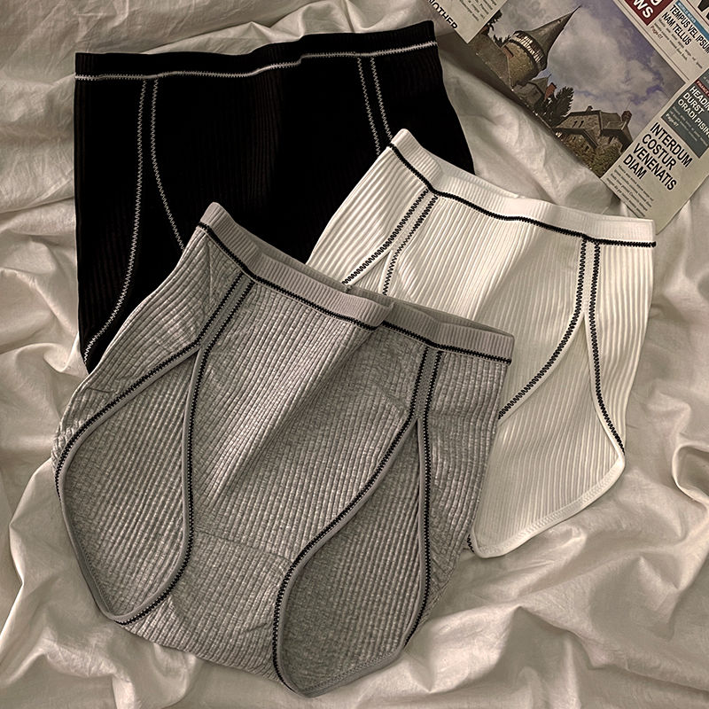 High-waisted underwear for women, pure cotton, antibacterial, traceless, student Korean style, sexy, large size, tummy-controlling, butt-lifting, comfortable briefs for girls