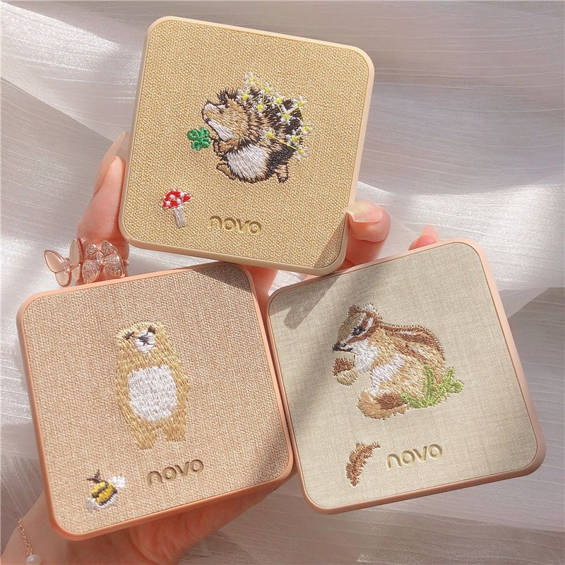 NOVO刺繡九色眼影盤超火閃粉啞光珠光持久防水不脫妝大地色初學者