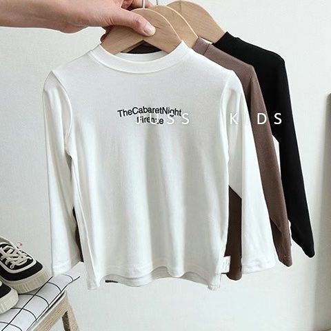 2023 spring children's long-sleeved T-shirt children's cotton tops boys and girls bottoming shirts baby thin soft mask T trend