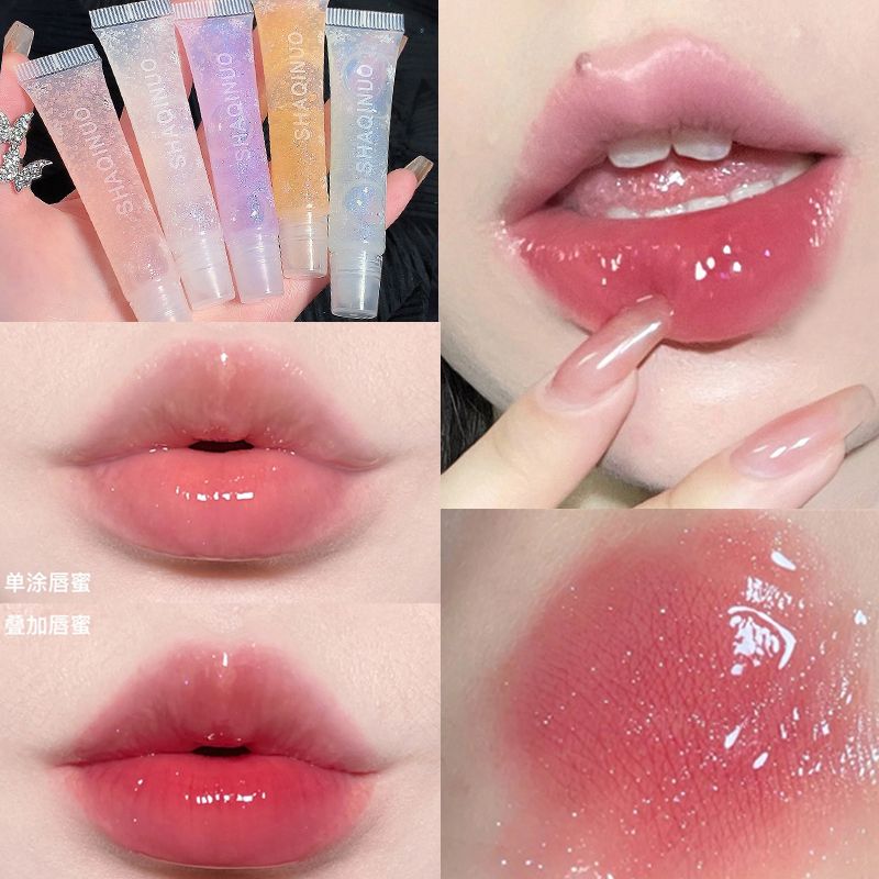 水光嘟嘟唇白開水無色學生唇蜜補水保濕滋潤防乾裂潤唇膏口紅打底