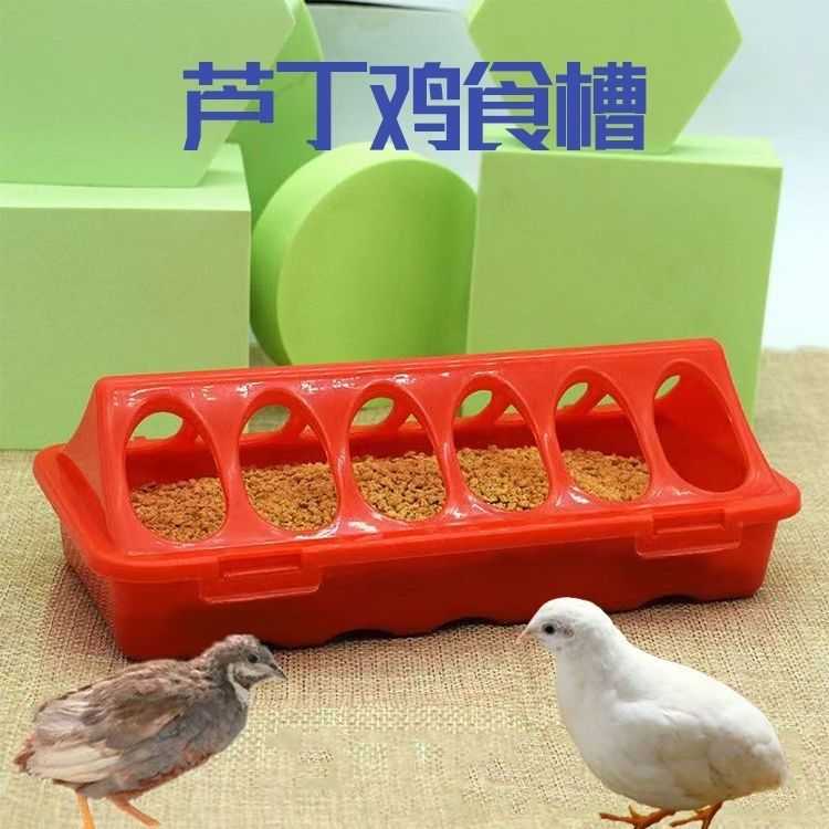 芦丁鸡喂食器鹌鹑小鸡食槽自动喂食器下料器芦丁鸡饮水器鸟饮水器