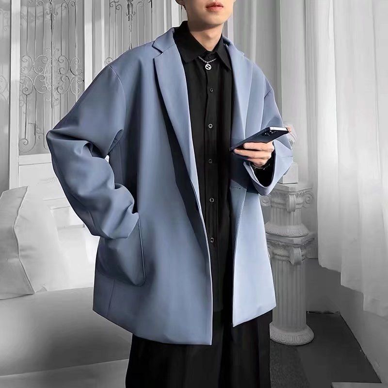 DK suit suit men's trendy suit suit three-piece Korean version loose all-match jacket casual handsome small suit