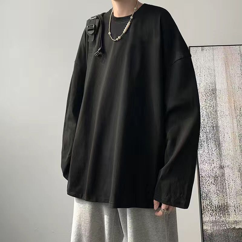 New Glutinous Wind Soft Sweater for Men's Autumn Winter Thickened Trendy Brand Bottom Linen Loose and Lazy Couple_voghion.com