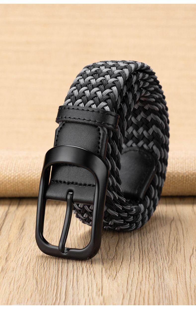 Ceinture tressée homme élastique en nylon accessoire mode_voghion.com