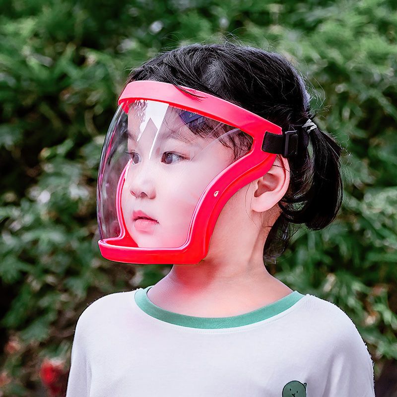 儿童防护面罩防雾防飞沫高清晰透明疫情防护罩隔离防风防尘沙面罩