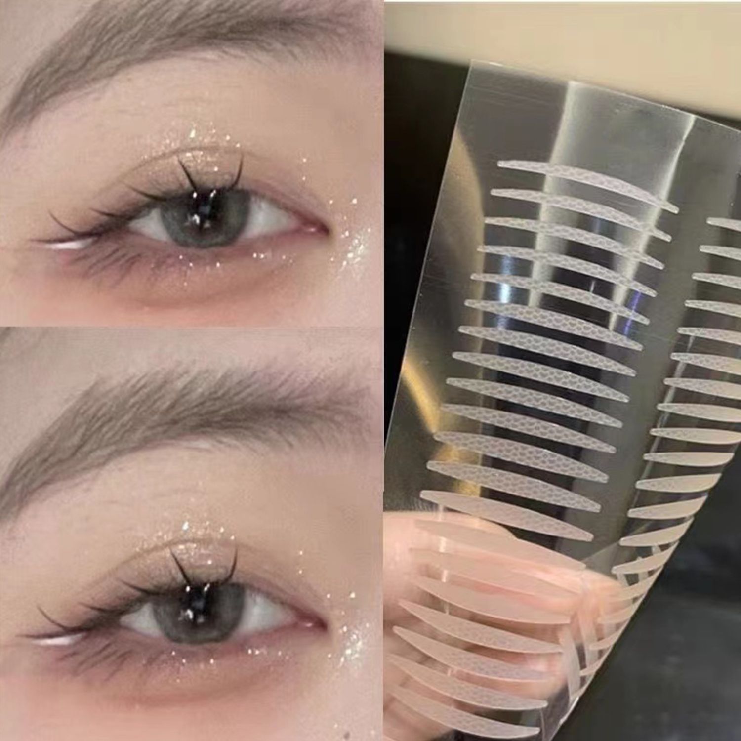 雙眼皮貼隱形無痕自然蕾絲腫眼泡單眼皮化妝師專用支撐力橄欖細長