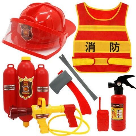 儿童消防小道具套装消防员服装演出服幼儿职业体验角色扮演表演服